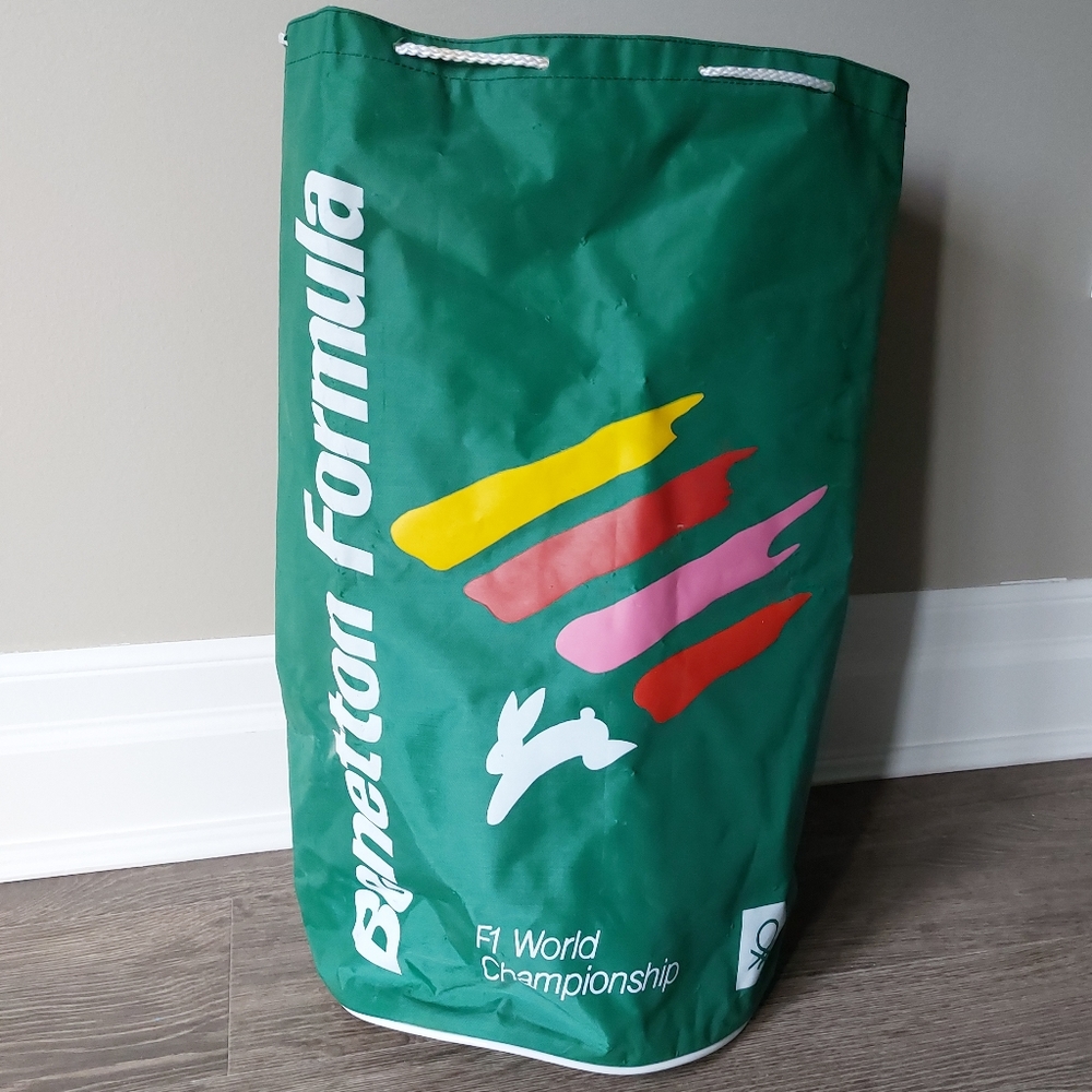Benetton F1 champions  duffle bag with drawstring top vintage Rare